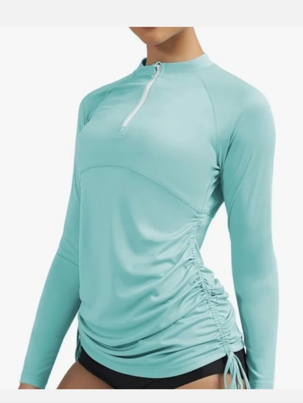 Ewedoos Light Aqua 1/4-Zip Sun Shirt
